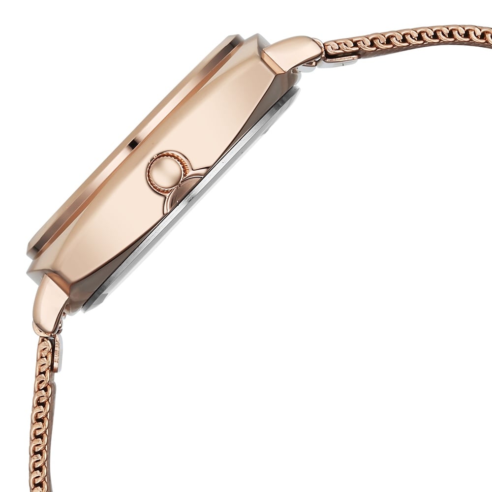 Fastrack Stunners Quartz Analog Rose Gold Dial Rose Gold Stainless Steel Strap Watch For Girls 68043WM06