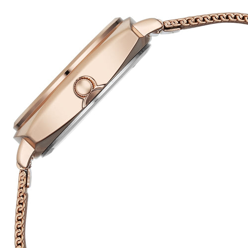 Fastrack Stunners Quartz Analog Rose Gold Dial Rose Gold Stainless Steel Strap Watch For Girls 68043WM06