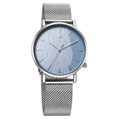Fastrack Stunners X Quartz Analog Blue Dial Stainless Steel Strap Watch For Girls 68044SM01