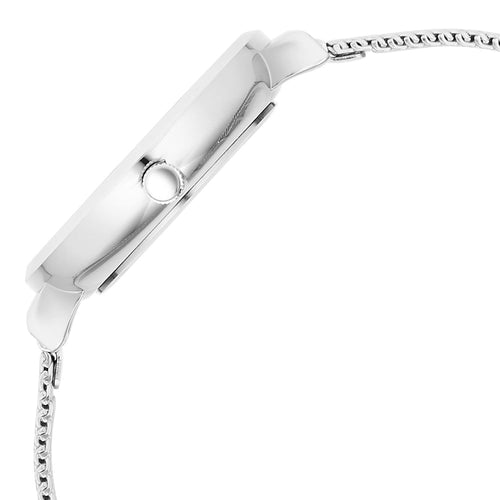 Fastrack Stunners X Quartz Analog Silver Dial Stainless Steel Strap Watch For Girls 68045SM01