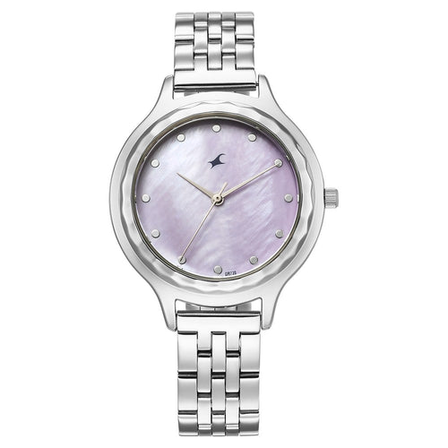 Fastrack Stunners X Quartz Analog Blue Dial Stainless Steel Strap Watch For Girls 68046SM05