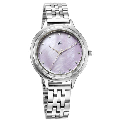 Fastrack Stunners X Quartz Analog Blue Dial Stainless Steel Strap Watch For Girls 68046SM05