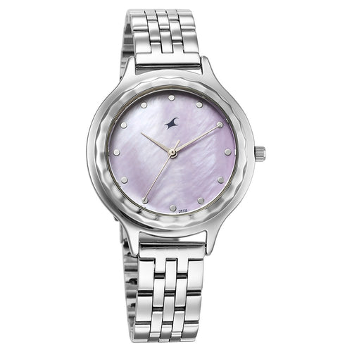 Fastrack Stunners X Quartz Analog Blue Dial Stainless Steel Strap Watch For Girls 68046SM05
