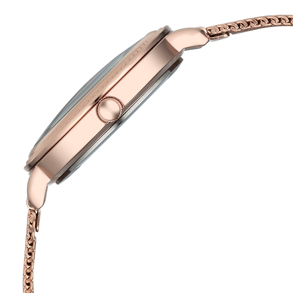 Fastrack Stunners Quartz Analog Pink Dial Rose Gold Stainless Steel Strap Watch For Girls 68048WM02