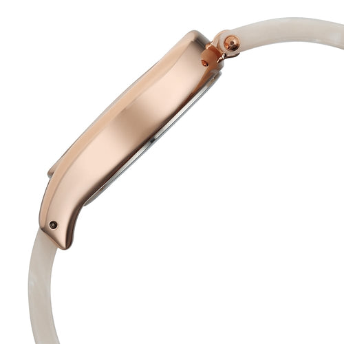 Fastrack Younique Quartz Analog Mother of Pearl Dial Two Toned Acetate & Metal Strap Watch For Girls 68052KD01