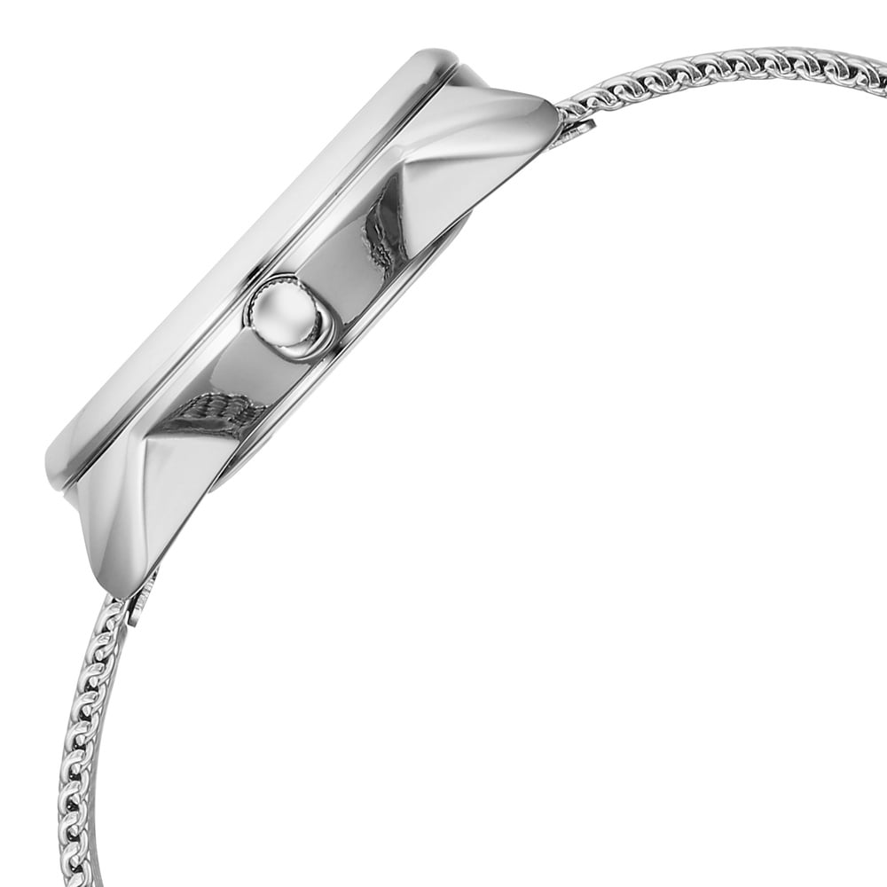 Fastrack Stunners Quartz Analog Purple Dial Silver Stainless Steel Strap Watch For Girls 68066SM02