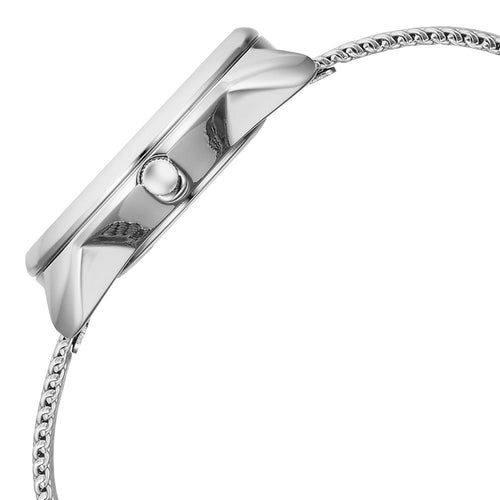 Fastrack Stunners Quartz Analog Purple Dial Silver Stainless Steel Strap Watch For Girls 68066SM02