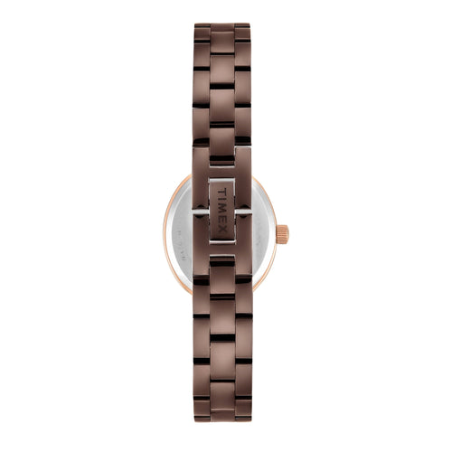 Timex Oval 23mm Brown Dial Analog Women Watch - TWEL27202