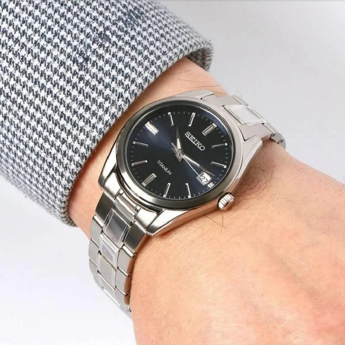 Seiko Classic Titanium Men's Quartz Watch - SUR373P1