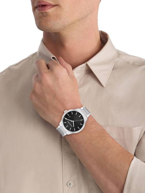 Calvin Klein Men Define Stainless Steel Bracelet Style Analogue Watch 25200348
