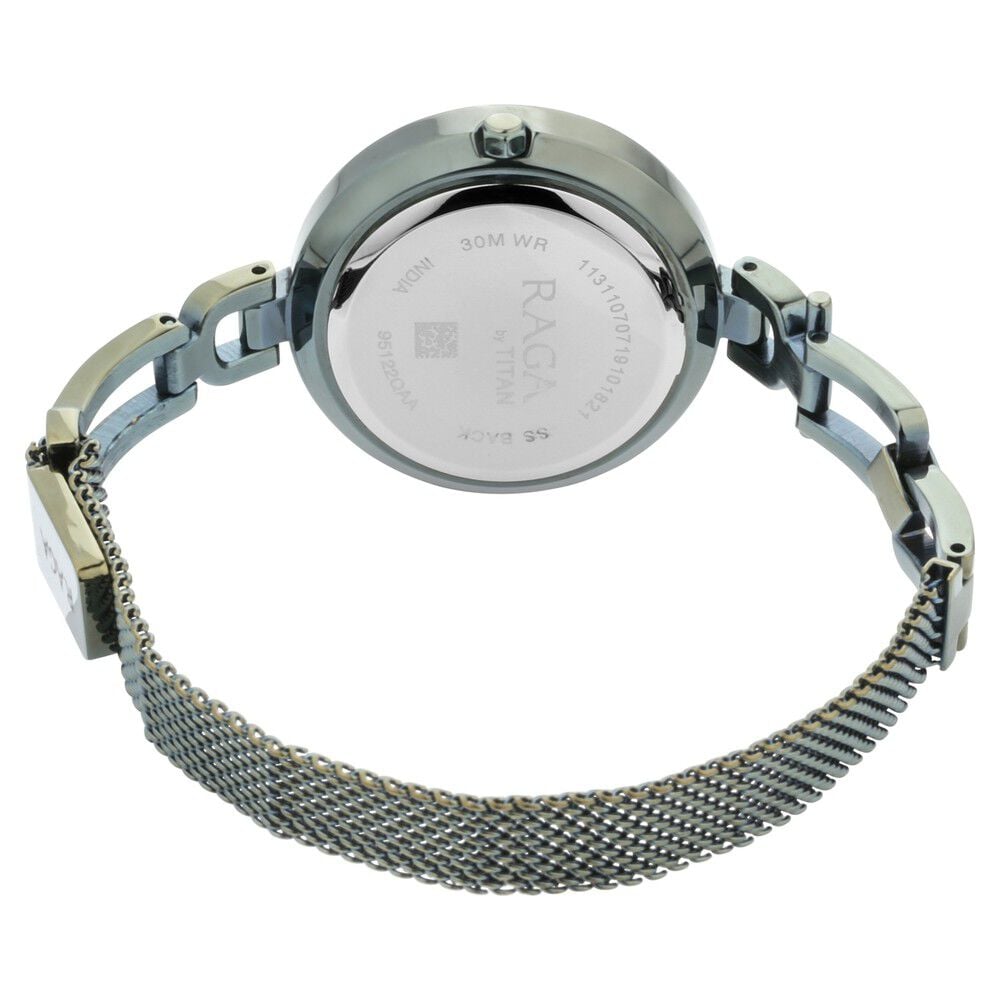 Titan Raga Facets Gun Dial Women Watch With Stainless Steel Strap -NU95122QM01