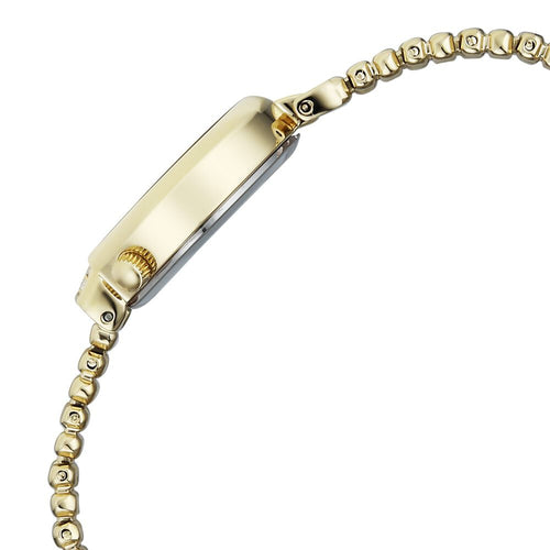Titan Raga Spotlight Quartz Analog White Dial Golden Metal Strap Watch For Women - 95432YM01