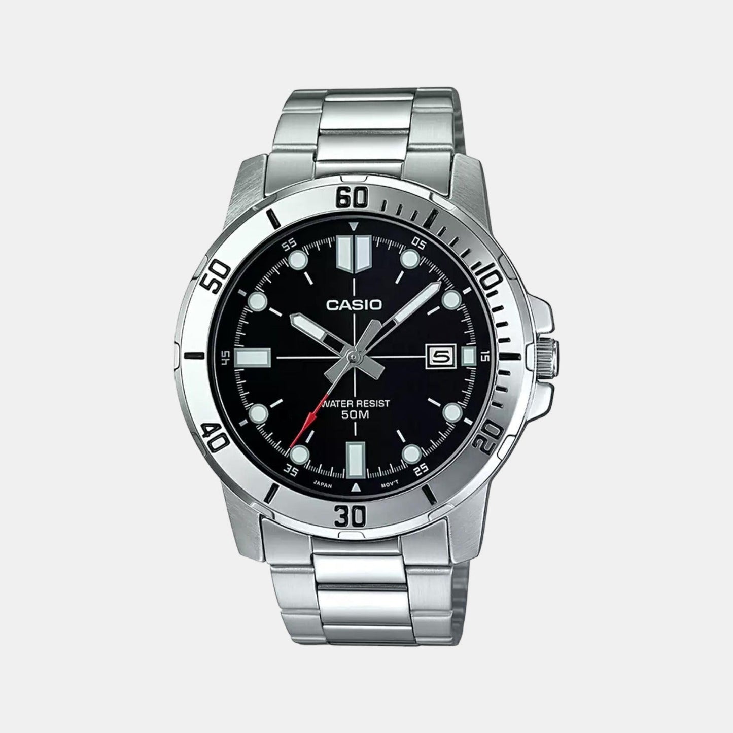 Enticer Men Quartz Black Dial Analog Stainless Steel Watch A1362