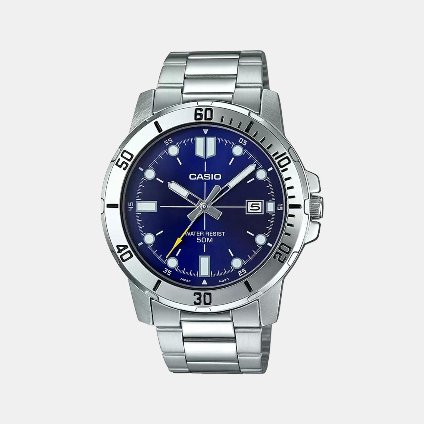 Enticer Men Quartz Blue Dial Analog Stainless Steel Watch A1364