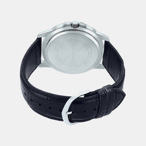 Enticer Men Quartz Black Dial Analog Leather Watch A1371