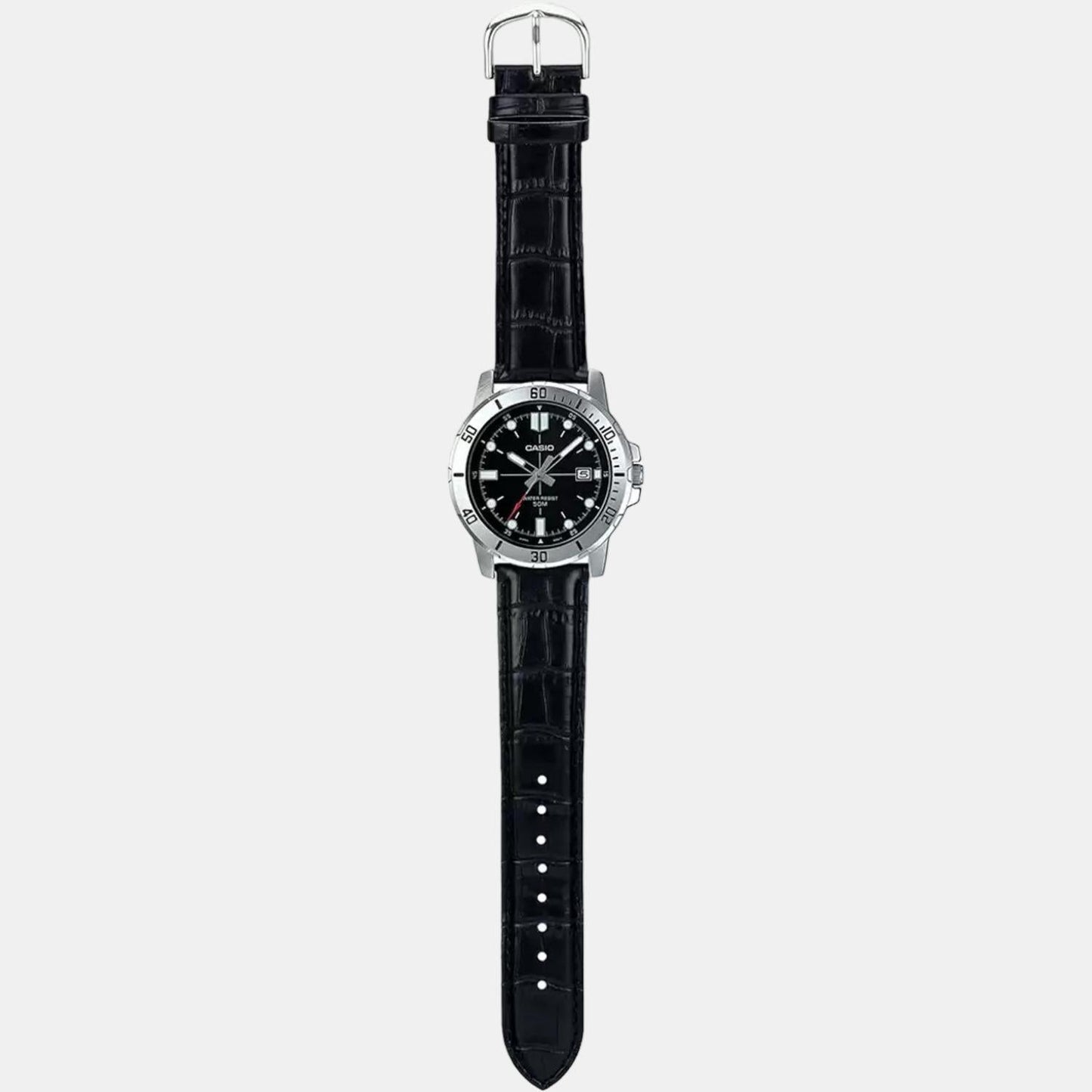 Enticer Men Quartz Black Dial Analog Leather Watch A1371