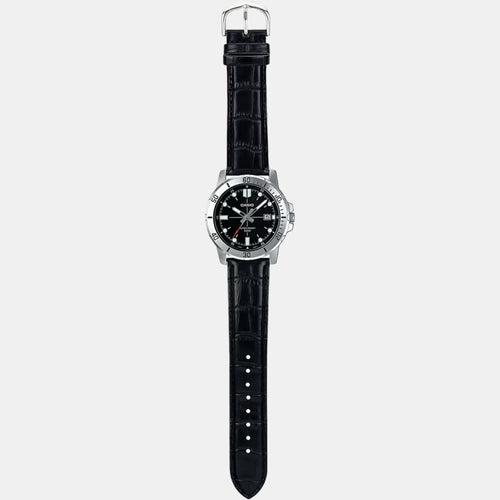 Enticer Men Quartz Black Dial Analog Leather Watch A1371