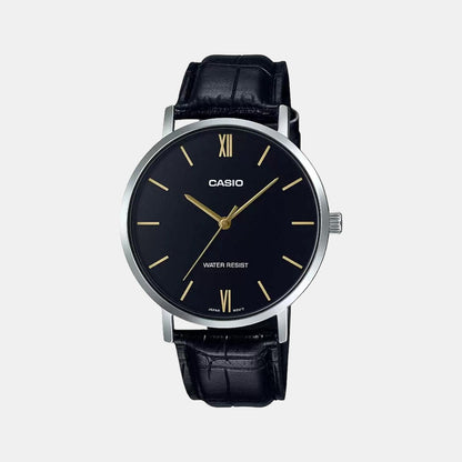 Enticer Men Quartz Black Dial Analog Leather Watch A1615
