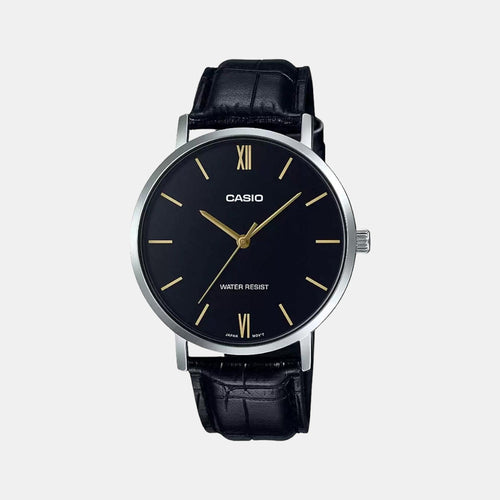 Enticer Men Quartz Black Dial Analog Leather Watch A1615