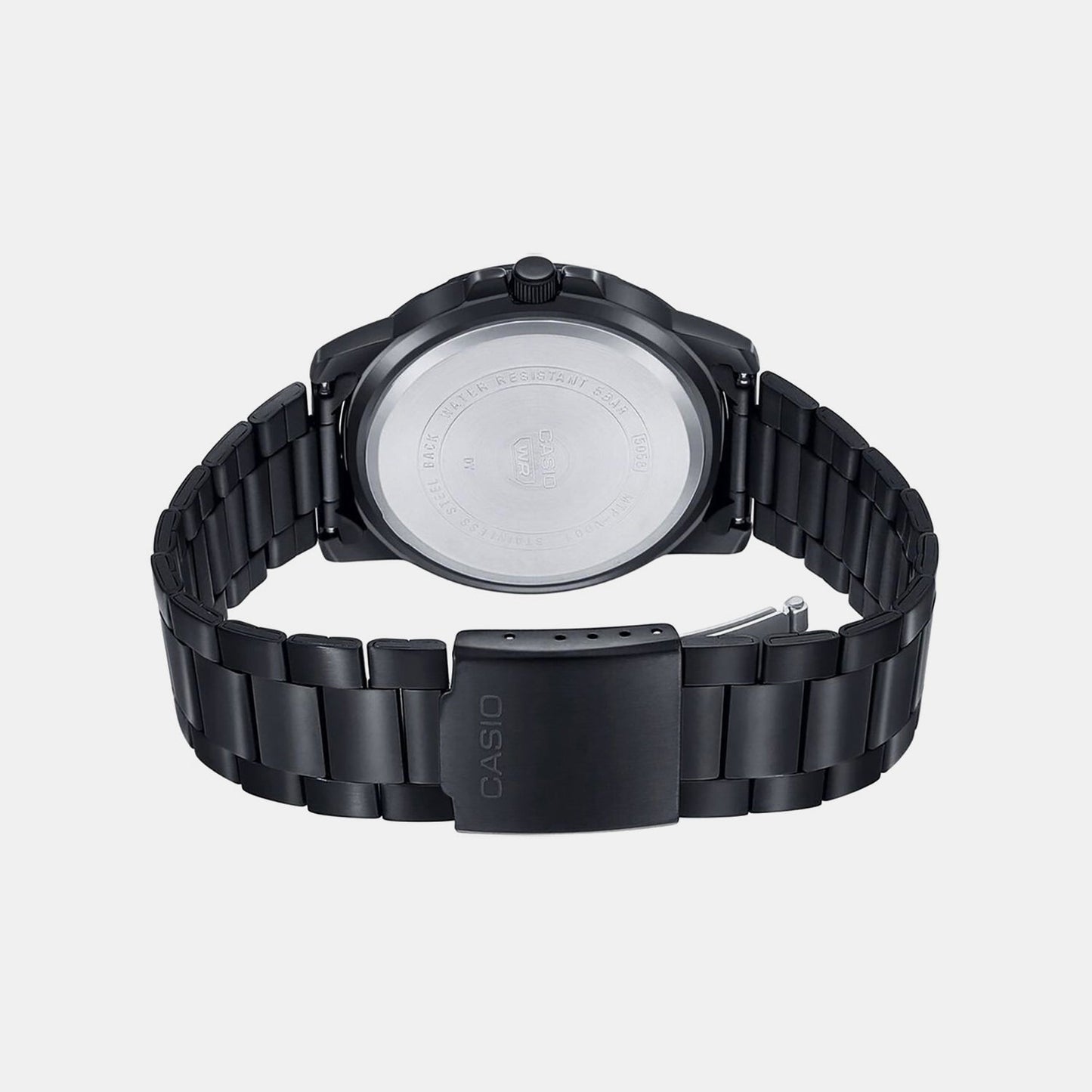 Enticer Men Quartz Black Dial Analog Stainless Steel Watch A1979