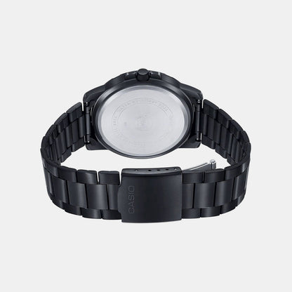 Enticer Men Quartz Black Dial Analog Stainless Steel Watch A1979