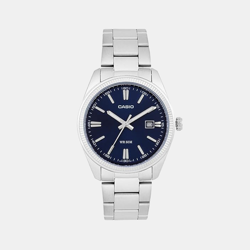 Enticer Men Quartz Navy Dial Analog Stainless Steel Watch A2227