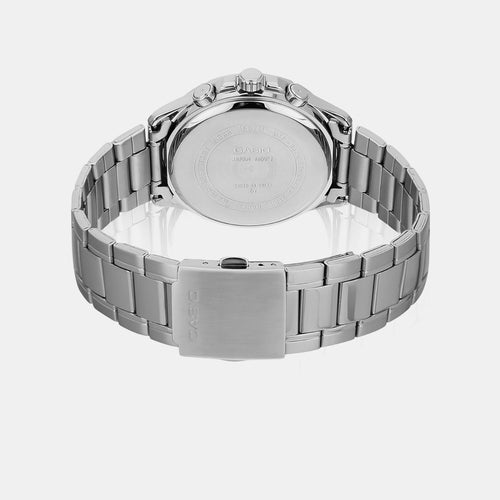 Enticer Men Quartz Black Dial Multi-Function Stainless Steel Watch A2345