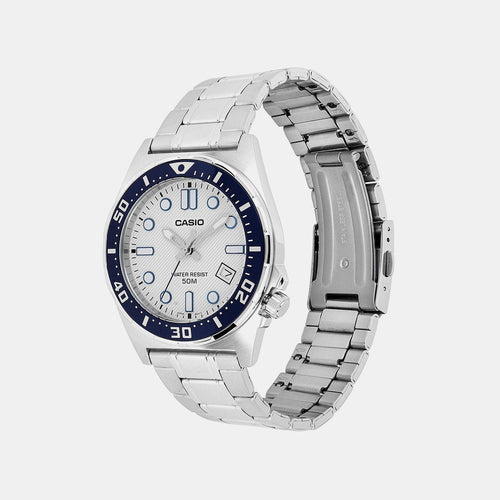 Enticer Men Quartz White Dial Analog Stainless Steel Watch A2379