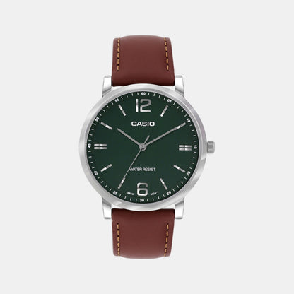Enticer Men Quartz Green Dial Analog Leather Watch A2438