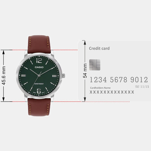 Enticer Men Quartz Green Dial Analog Leather Watch A2438