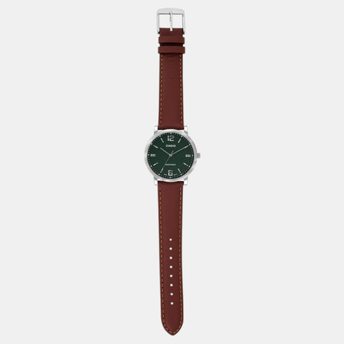 Enticer Men Quartz Green Dial Analog Leather Watch A2438