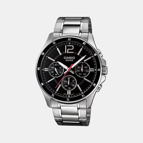 Enticer Men Quartz Black Dial Chronograph Stainless Steel Watch A832
