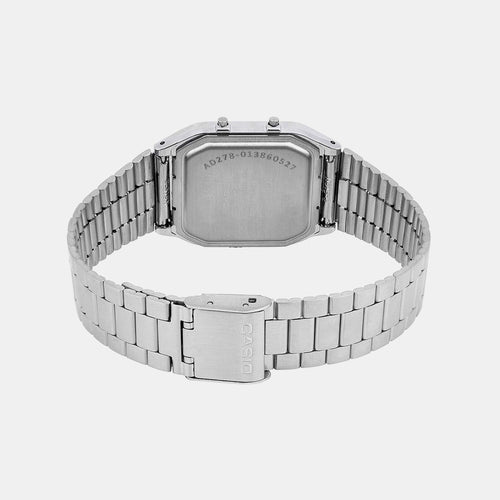 Vintage Unisex Quartz Green Dial Analog-Digital Stainless Steel Watch AD278