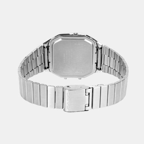 Vintage Unisex Quartz Silver Dial Analog-Digital Stainless Steel Watch D420