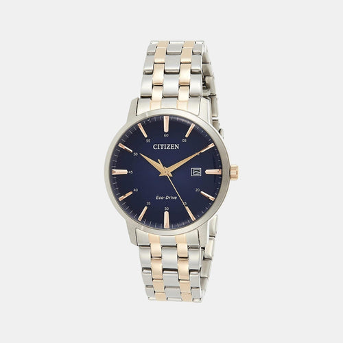 Men Quartz Blue Dial Analog Stainless Steel Watch BM7466-81L