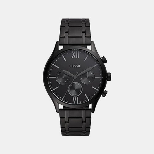 Fenmore Men Quartz Black Dial Chronograph Stainless Steel Watch BQ2365