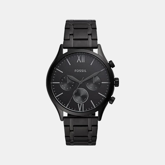 Fenmore Men Quartz Black Dial Chronograph Stainless Steel Watch BQ2365