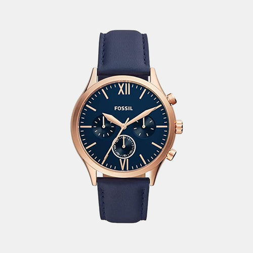 Fenmore Men Quartz Blue Dial Chronograph Leather Watch BQ2412