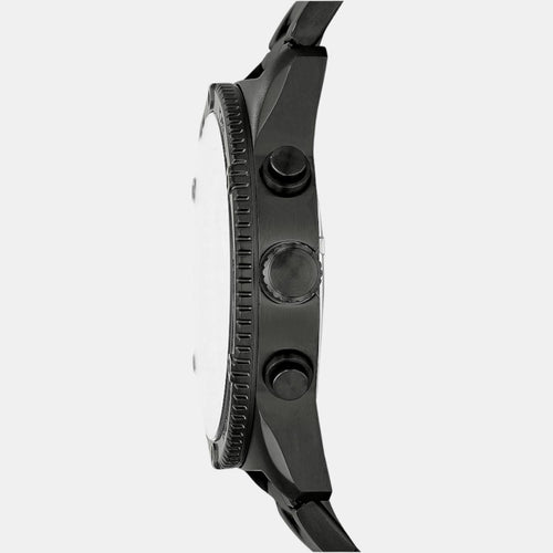Brox Men Quartz Black Dial Chronograph Stainless Steel Watch BQ2532