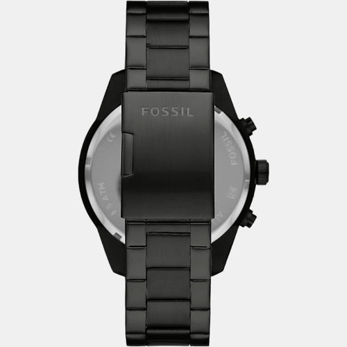 Brox Men Quartz Black Dial Chronograph Stainless Steel Watch BQ2532