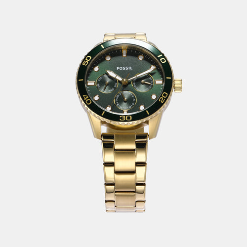 Bannon Couple Quartz Green Dial Multi-Function Stainless Steel Watch BQ2754SET