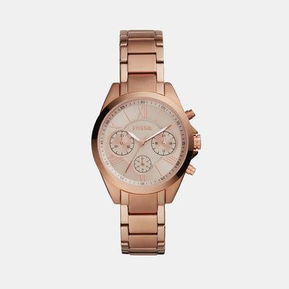 Modern Courier Women Quartz Pink Dial Chronograph Stainless Steel Watch BQ3036
