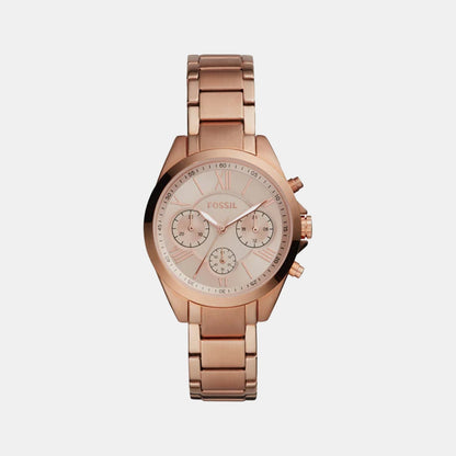 Modern Courier Women Quartz Pink Dial Chronograph Stainless Steel Watch BQ3036