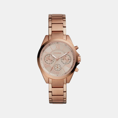 Modern Courier Women Quartz Pink Dial Chronograph Stainless Steel Watch BQ3036