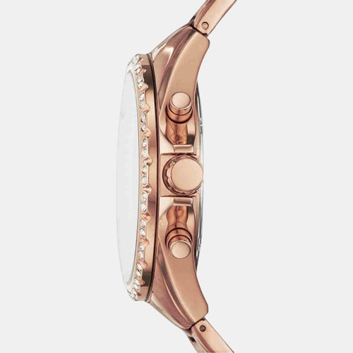 Modern Courier Women Quartz Pink Dial Chronograph Stainless Steel Watch BQ3377