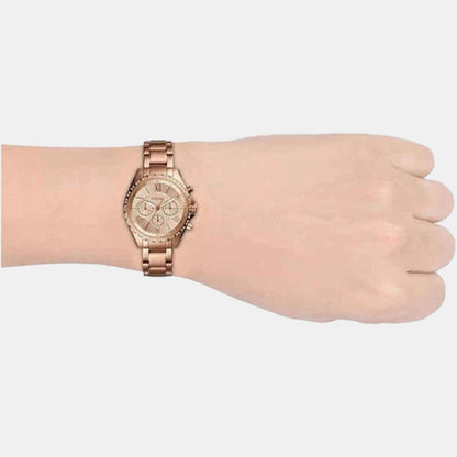 Modern Courier Women Quartz Pink Dial Chronograph Stainless Steel Watch BQ3377