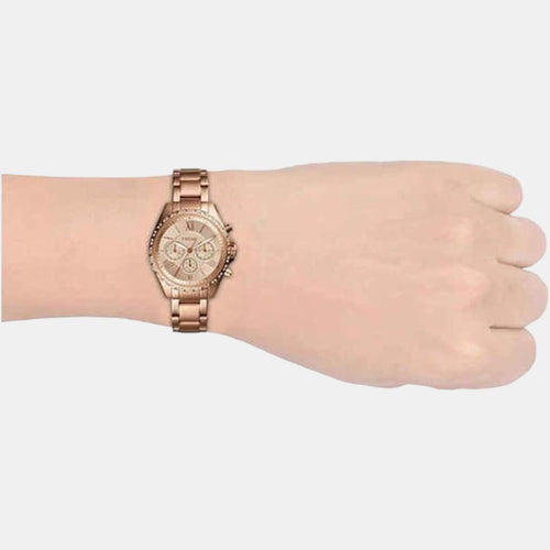 Modern Courier Women Quartz Pink Dial Chronograph Stainless Steel Watch BQ3377