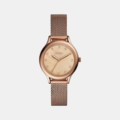 Laney Women Quartz Pink Dial Analog Mesh Watch BQ3392