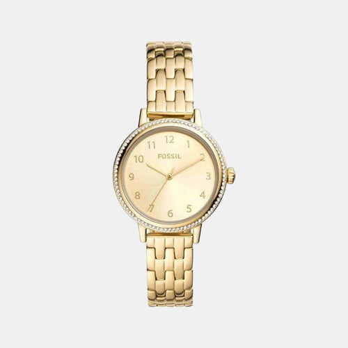 Reid Women Quartz Gold Dial Analog Stainless Steel Watch BQ3655