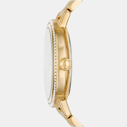 Reid Women Quartz Gold Dial Analog Stainless Steel Watch BQ3655